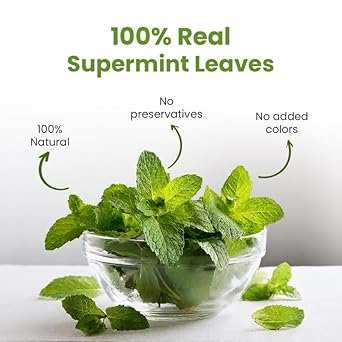 Blue Tea - Super Mint Tea - 30 Tea Bags | Super Anti-Oxidant | Herbal Tea - Caffeine Free - Non - Bitter -Calming Tea - Vegan - Non-Bitter - Non-Gmo - 100% Natural | Tin Pack