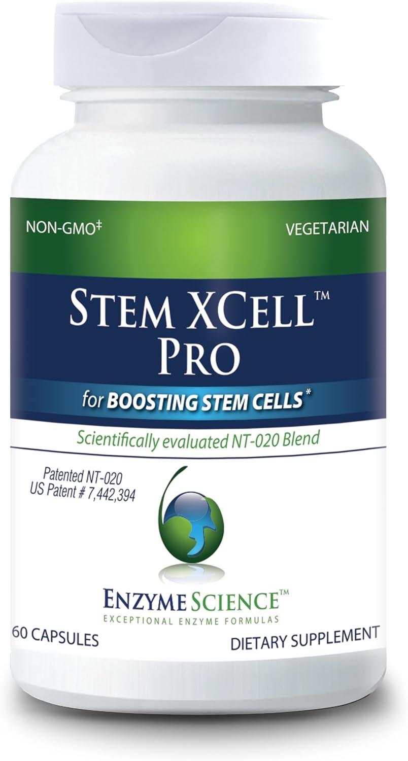 Enzyme Science™ Stem XCell™ Pro, 60 Capsules – Antioxidant Support for Cellular and Immune Health – Helps Protect from Oxidative Damage with Green Tea – Stem Cell Health Supplement