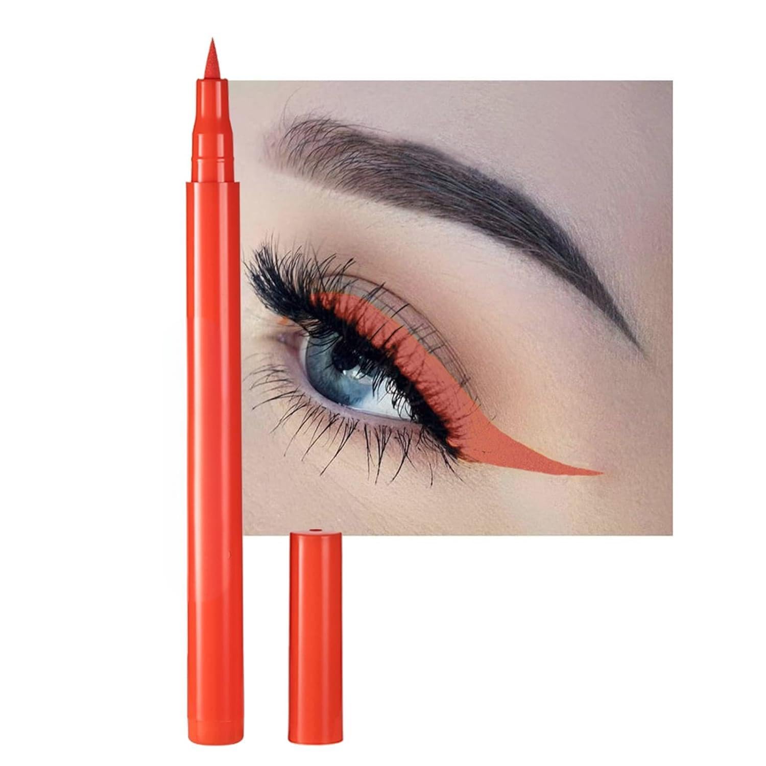 Liquid Matte Eyeliner, Rainbow Colorfulneon Eyeliner Pencil Pigmented Waterproof Smudgeproof Long Lasting Gel Eye Liner Pen Christmas Halloween Makeup Gift Kit For Women (Orange#2) : Beauty & Personal Care