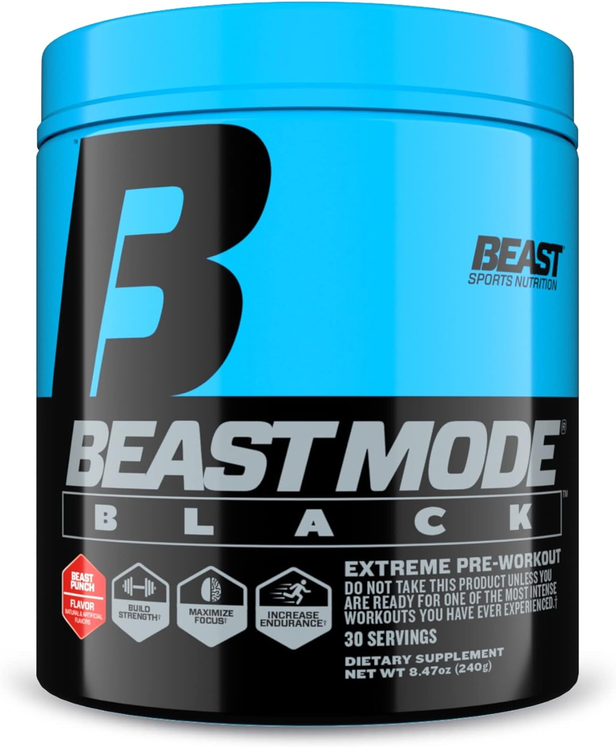 Beast Sports Nutrition Beast Mode Black, Beast Punch - Pre-Workout Pow