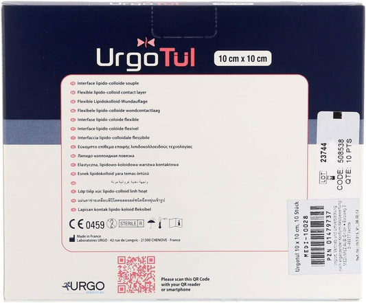 AWEHIRU Wound Dressing, Polyethylene Gauze 10x10cm, Pack of 10, Sterile, One Size