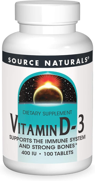 Source Naturals Vitamin D-3 400 iu Supports Bone & Immune Health - 100 Tablets