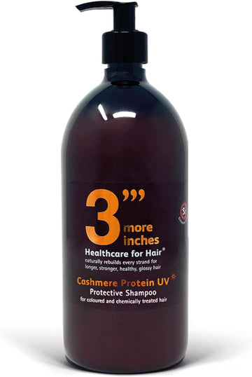 3'''More Inches Cashmere Protein Uv Protective Shampoo 1000Ml - Restoring & Strengthening Shampoo - Uv Hair Protection & Pollution Damage - Silicone Free - Hair Care By Michael Van Clarke