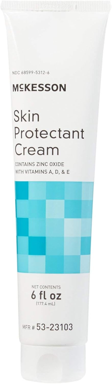 Mckesson Vitamin A & D Skin Protectant Cream With Zinc Oxide - Incontinence Barrier Cream, Diaper Rash, Healing Dry And Cracked Skin - 6 Oz, 1 Count