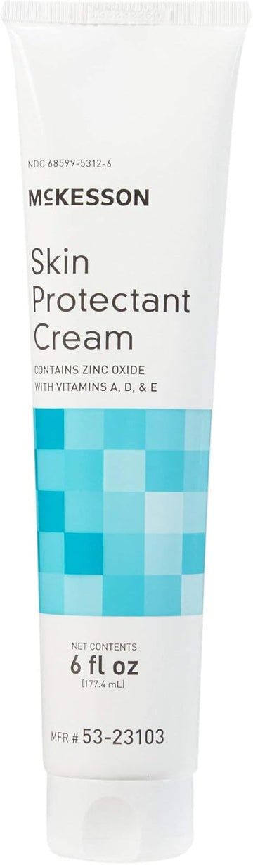 Mckesson Vitamin A & D Skin Protectant Cream With Zinc Oxide - Incontinence Barrier Cream, Diaper Rash, Healing Dry And Cracked Skin - 6 Oz, 1 Count