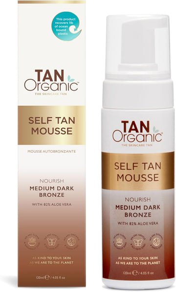 Tanorganic Self Tanning Mousse Fake Tan Certified Organic Natural Vegan 120Ml