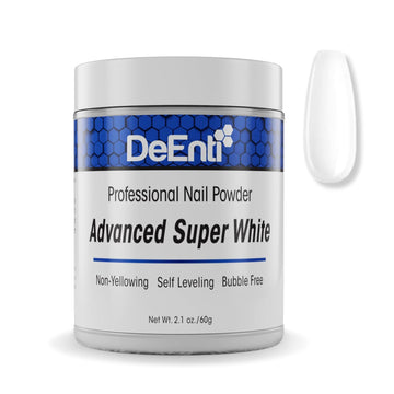 Deenti Acrylic Nail Powder, 2Oz Bright White Acrylic Powder Dip For Nails, Long Lasting Salon Quality, Bubble Free Professional Nail Powder For Manicure Nail Art, Fake Nails, Nail Carving & Extensions