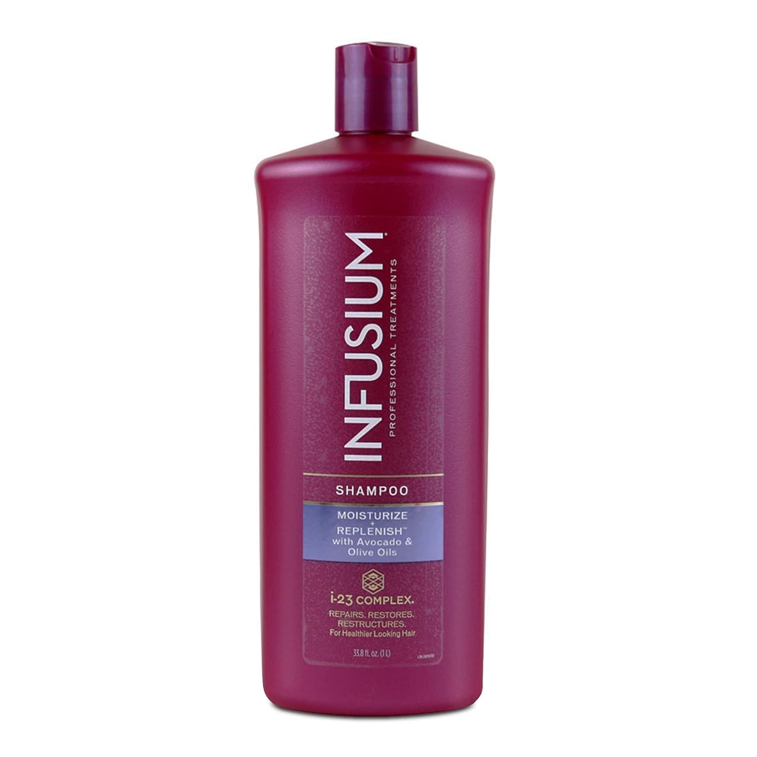 Infusium Moisturize And Replenish Shampoo - Infused With Avocado And Olive Oil - Hair Care For Dry Hair - Moisturizing Shampoo For Women - 1 L