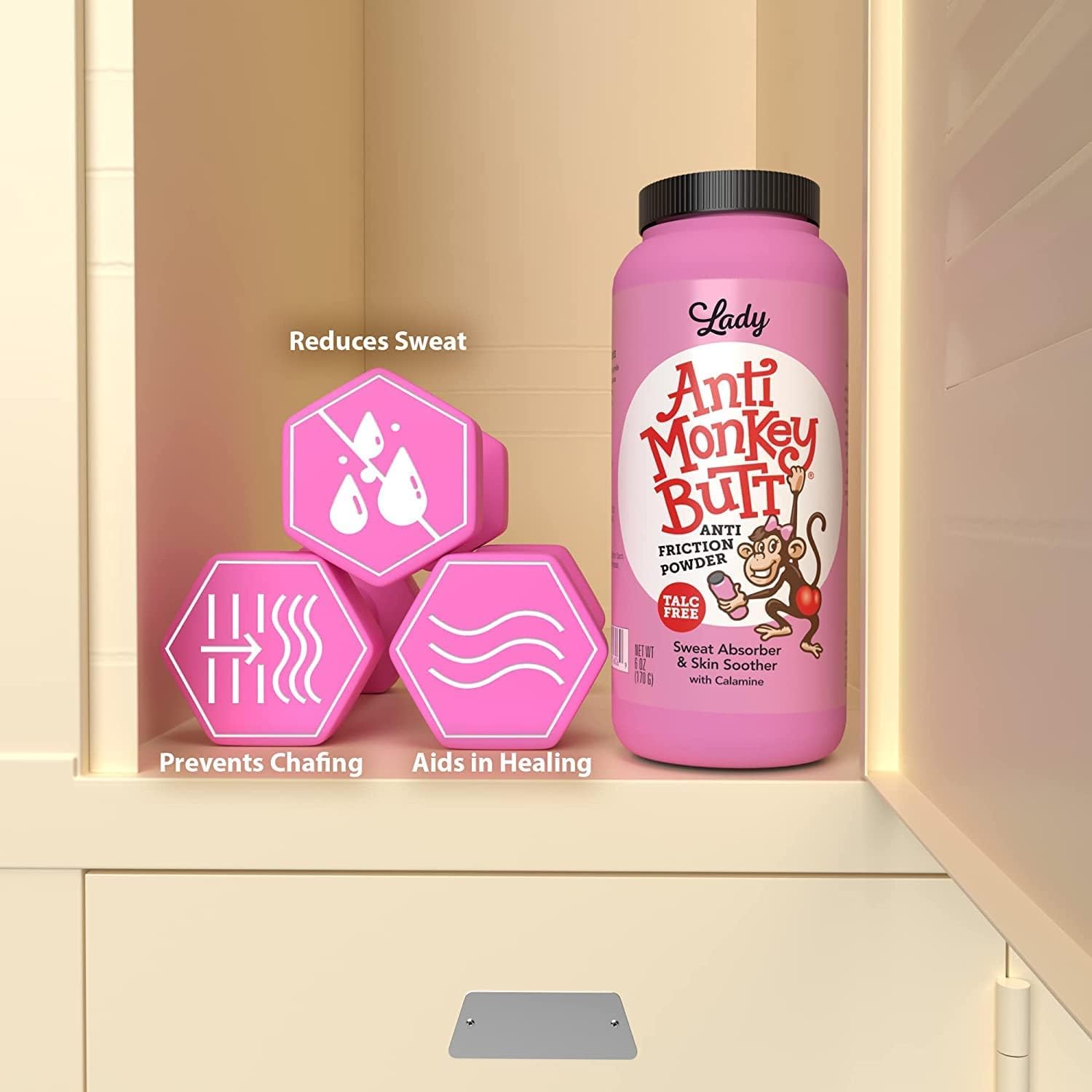 Anti Monkey Butt Lady Powder, 2 Count : Baby