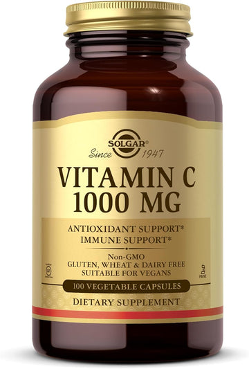 Solgar Vitamin C 1000mg - Healthy Immune System - Helps Fight Free Radicals - Vegan - Pack of 100 Capsules