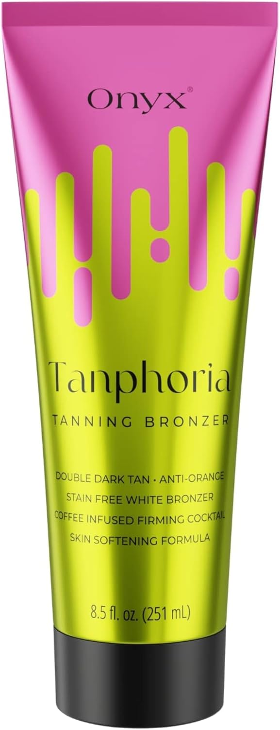 Onyx Tanphoria Sunbed Cream With Bronzer | Tanning Accelerator For Dark Tan | Indoor & Outdoor Sunbed Lotion | Gradual Bronzing For Deep Golden Results | Streak-Free & Long-Lasting Tanning Formula