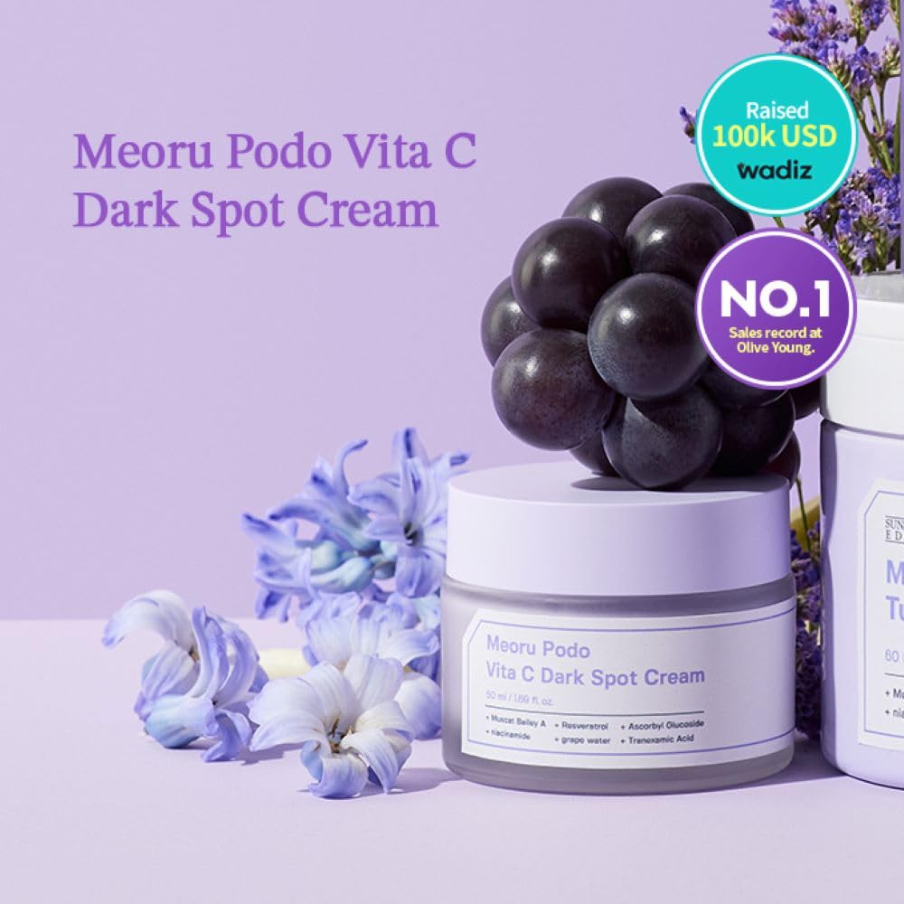 Sungboon Editor Meoru Podo Vita C Brightening Cream | Facial Moisturizer For Brightening, Correcting Blemishes, Soothing | Vitamin C, Niacinamide, Hyaluronic Acid, Cica | Korean Skincare