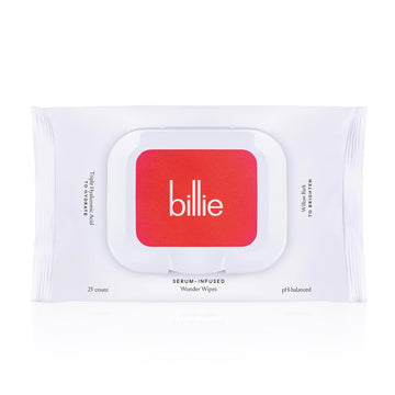 Billie - Wonder Wipes - Makeup-Removing Face Wipes - With Hyaluronic Acid and Witch Hazel - 25 count