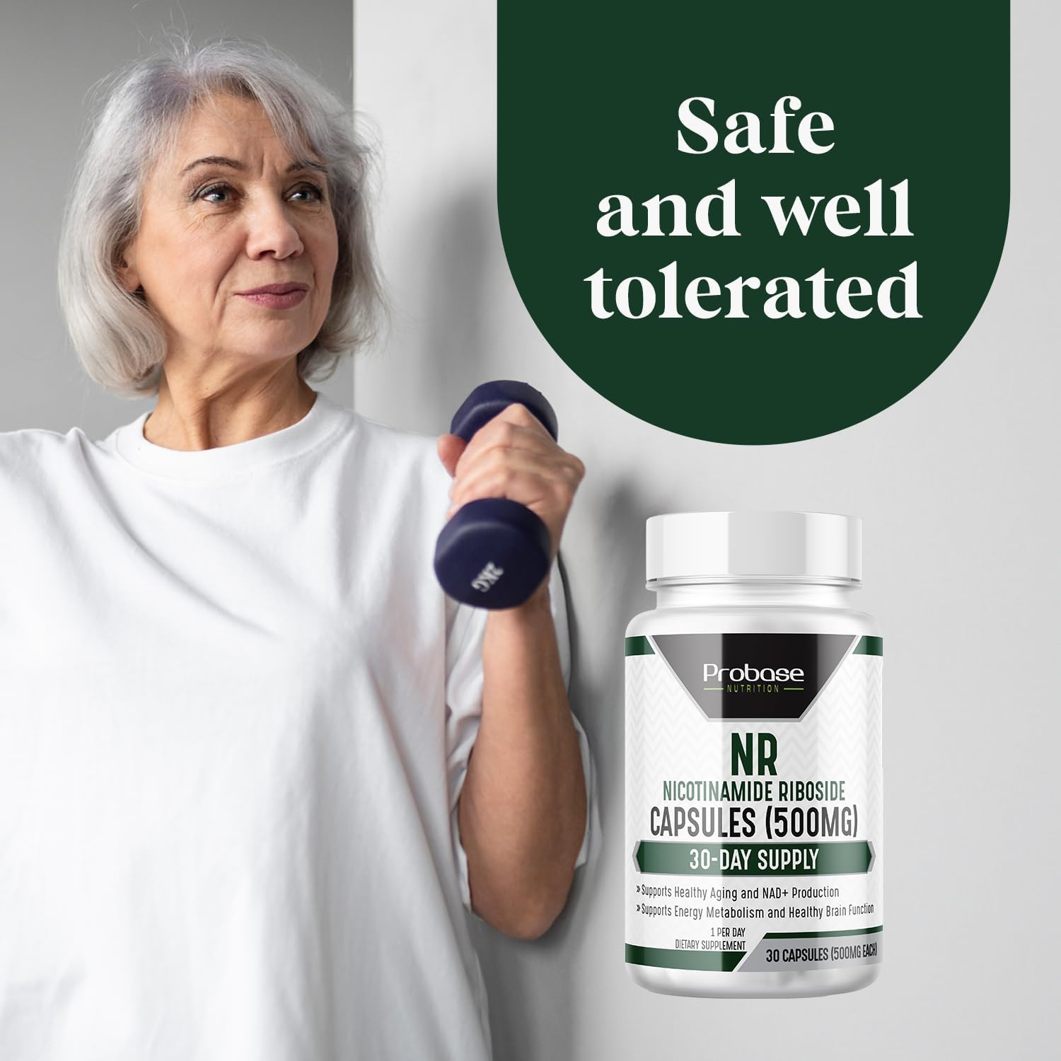 Probase Nutrition, Nmn Alternative Nr Supplement Nad+ | Nicotinamide Riboside Is Formulated For Energy And General Wellness | 30Ct/500Mg, 30-Day Supply : Health & Household