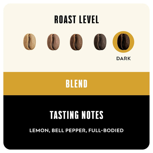 Blk & Bold Ground Coffee, Blk & Bold Premium Dark Roast, 100% Arabica Beans, 12 Oz Bag