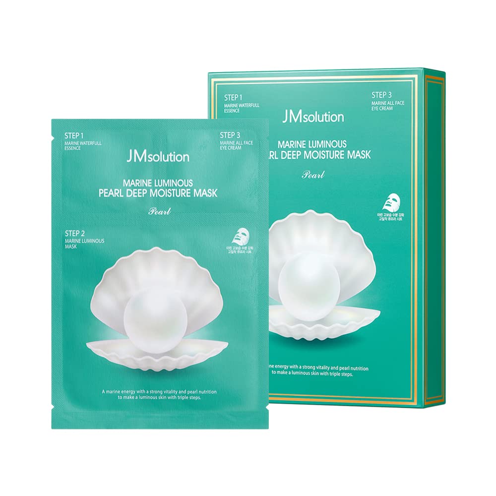 Jmsolution Skin Care Bundle- Heart Leaf Cleansing Oil With Marine Luminous Pearl Deep Moisture 3 Step Skin Care Face Mask
