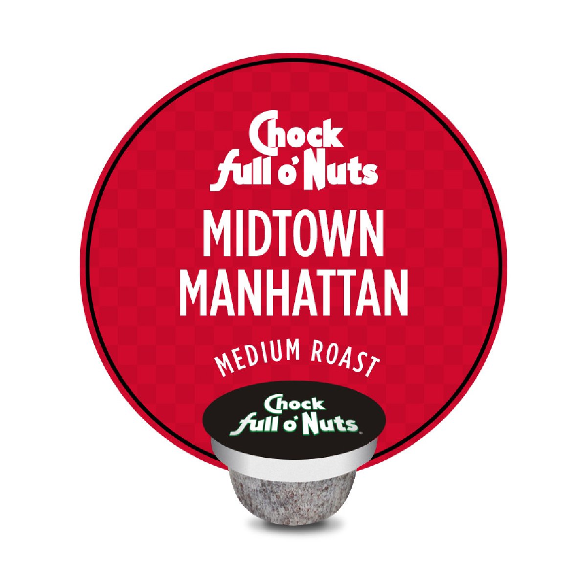 Chock Full o’Nuts Midtown Manhattan Medium Roast, K-Cup Compatible Pods (20 Count) - Arabica Coffee in Eco-Friendly Keurig-Compatible Single Serve Cups