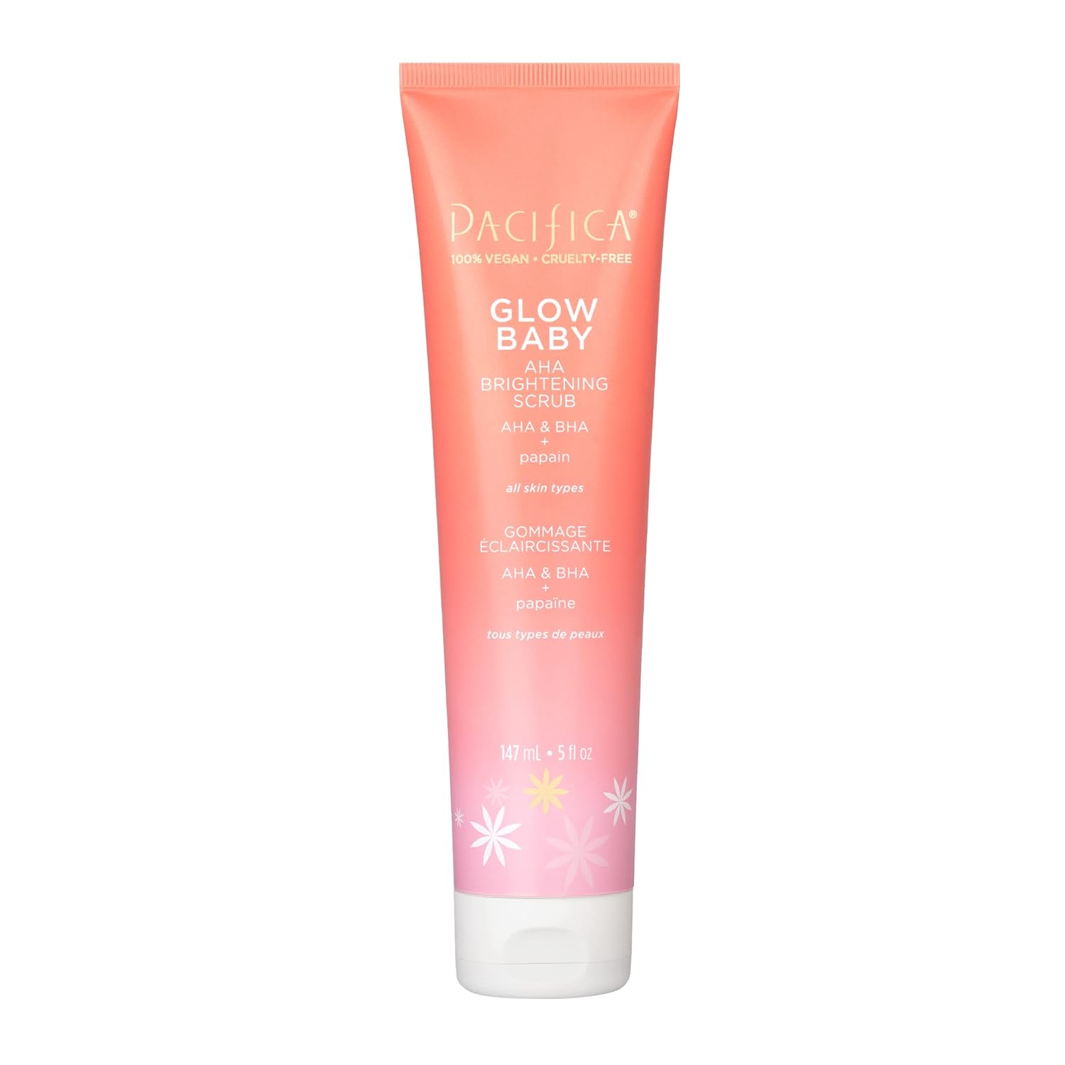 Pacifica Beauty, Glow Baby AHA Brightening Body Scrub, Vitamin C, Moisturizing & Exfoliating Body, Hand & Foot Scrub, Smooth Skin, Nourishing, Healthy Glowing Skin, Body Care, Skin Care, Vegan