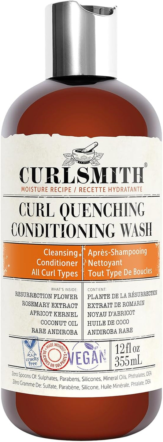 Curlsmith Curl Quenching Conditioning Wash - Vegan Cowash 2 In 1 Conditioner And Shampoo For Wavy, Curly And Coily Hair
