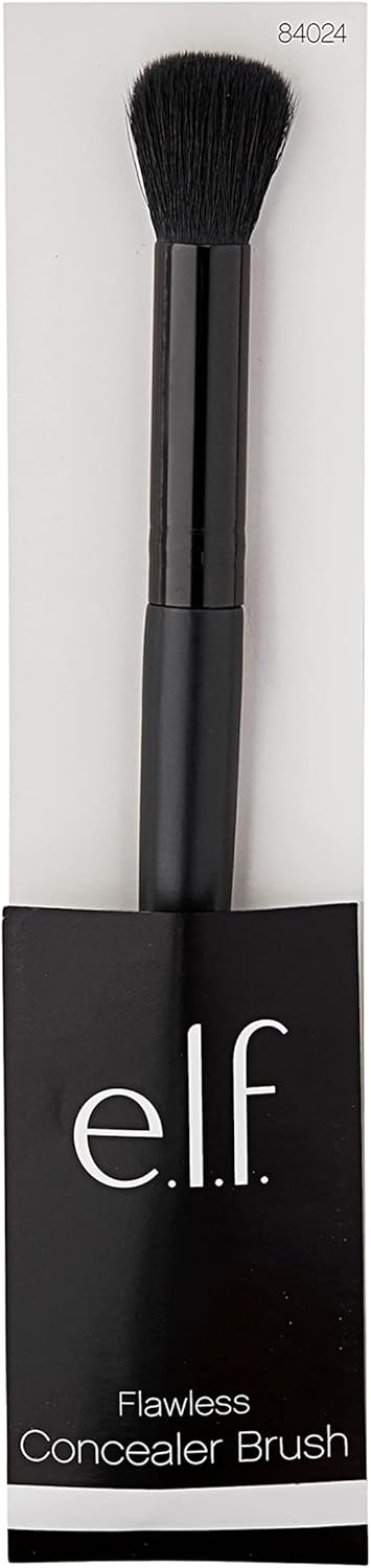 E.L.F., Flawless Concealer Brush Soft Synethic Rounded Versatile Covers Conceals Contours Highlights Blends Wet Or Dry Product Easy To Clean, 1 Count
