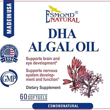 Dha Algal Oil (Made With Onavita Oil. 40% Docosahexaenoic Acid. Supports Brain, Eye And Nervous System), Gmp, Natural Product Assn Certified, Made In Usa - 500Mg, 60 Softgels