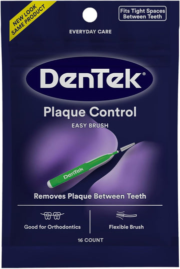 Dentek Easy Brush Plaque Control Interdental Cleaners, Tight, 16 Count