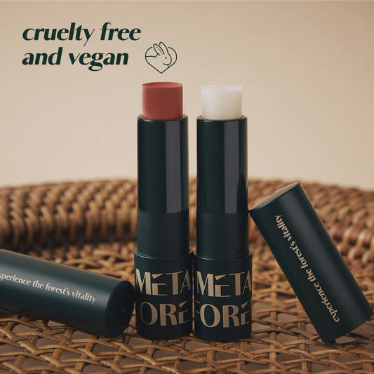 Metaforet Vegan Tinted Lip Balm 0.12Oz 3.5G - Experience Softer, More Radiant Lips With Tint Butter - Moisturizing And Perfect For Care And Glow (#02 Rose Red)
