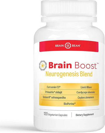 Brain Boost Capsules | With Curcumin, Cordyceps, Hericium, Ceylon Cinnamon, Purified Shilajit, And Ashwagandha | 30 Servings