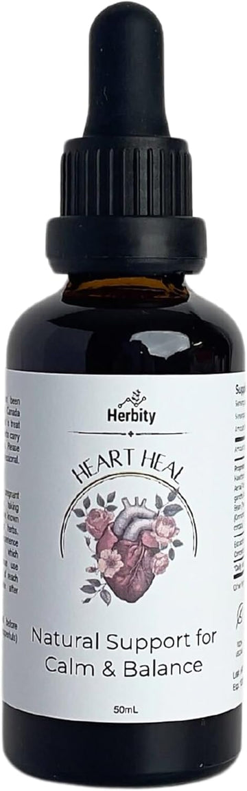 Heart Heal – Natural Support For Calm & Balance With Holy Basil, Rose & Hawthorn – Gentle Herbal Drops For Relaxation & Emotional Wellness (1.7 Fl Oz)