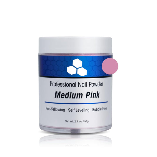 Deenti Nail Powder And Liquid Monomer Set - 2Oz Medium Pink Acrylic Nail Powder Dip For Nails + 4Oz Nomma Plus Professional Liquid Monomer