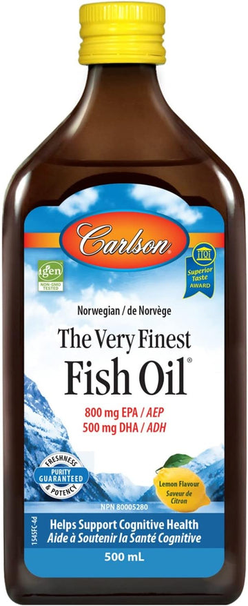 Carlson - The Very Finest Fish Oil, 1600 mg Omega-3s, Liquid Supplemen