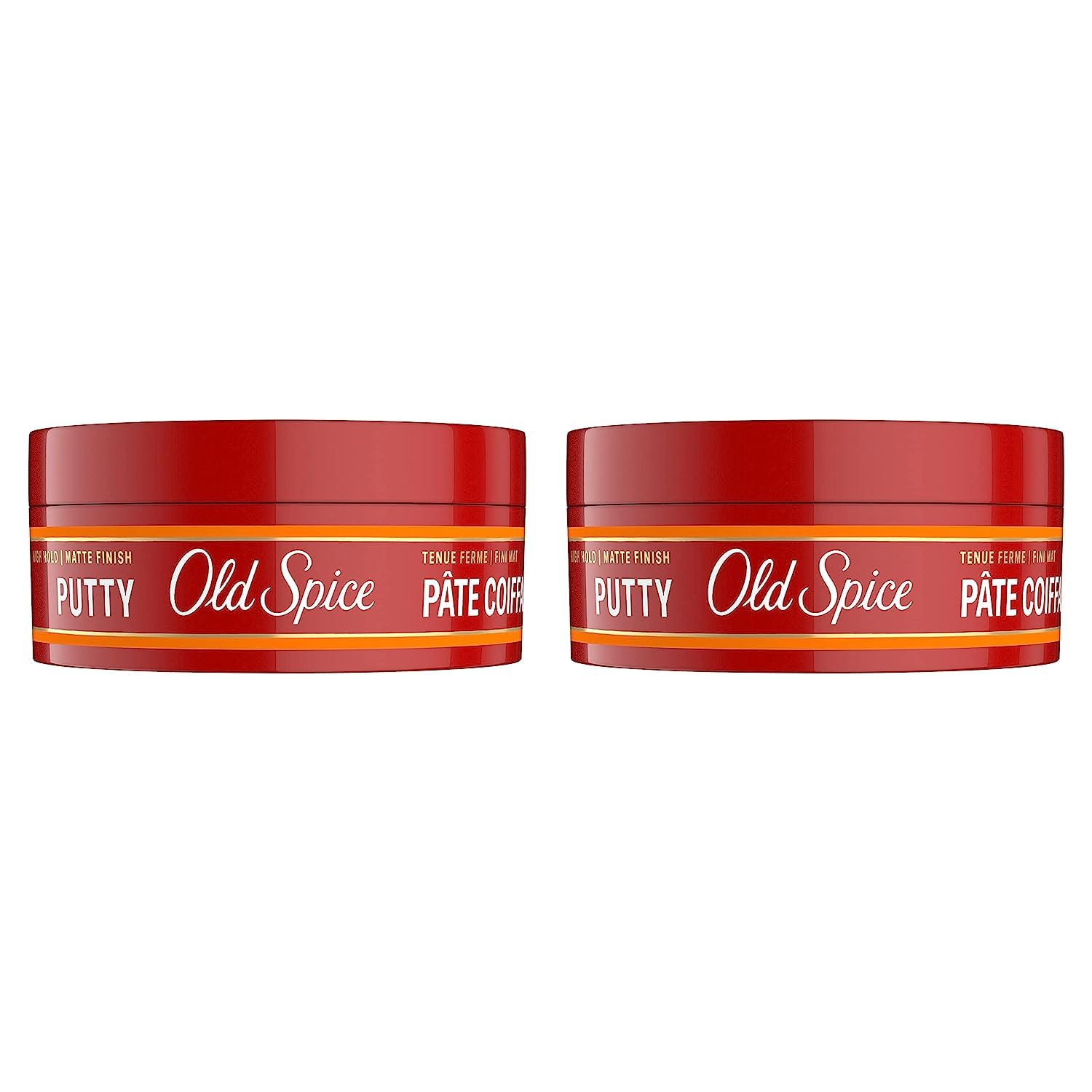Old Spice Hair Styling Putty For Men, High Hold Matte Finish, 2.22 Oz Each, Twin Pack, New Formula