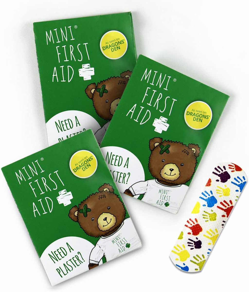 Mini First Aid Kids Plasters - 60 Plaster Pouch, Compact Design for Bag or Pocket, Individually Wrapped - Handy Children and Baby Travel Essentials : Amazon.co.uk: Health & Personal Care