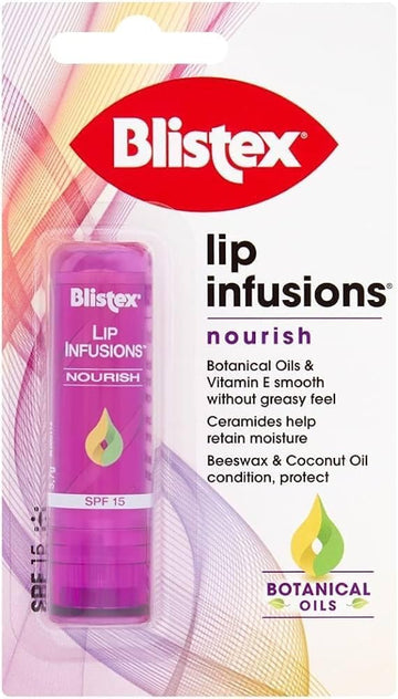 Blistex Lip Infusions Restore Lip Balm 2 Pack; Helps Soothe Dry And Chapped Lips; Coconut Oil And Natural Beeswax Infused Lip Care; Pack Of 2, Orange (Nourish 2 Pack)