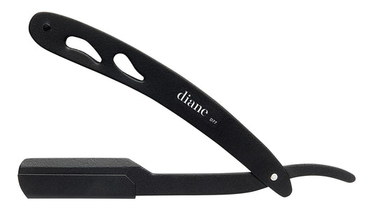 Diane Professional Straight Edge Shaving Razor, Black, 0.15 lb