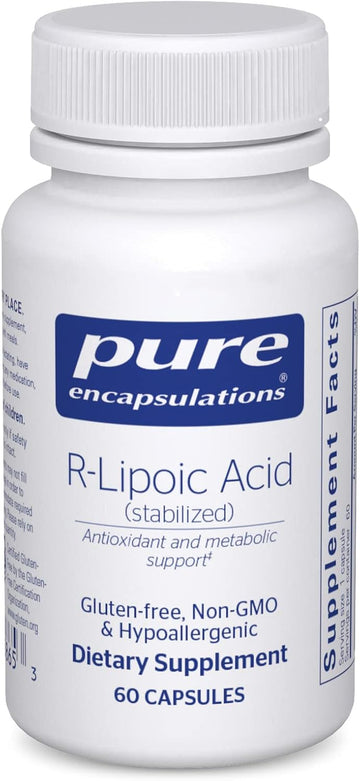 Pure Encapsulations R-Lipoic Acid (Stabilized) | Hypoallergenic Supplement With Enhanced Antioxidant Protection And Metabolic Support | 60 Capsules