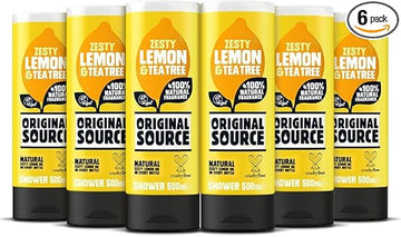 Original Source Lime Shower Gel, 100 Percent Natural Fragrance, Vegan, Cruelty Free, Paraben Free, Bulk Buy, Pack Of 6 X 500 Ml