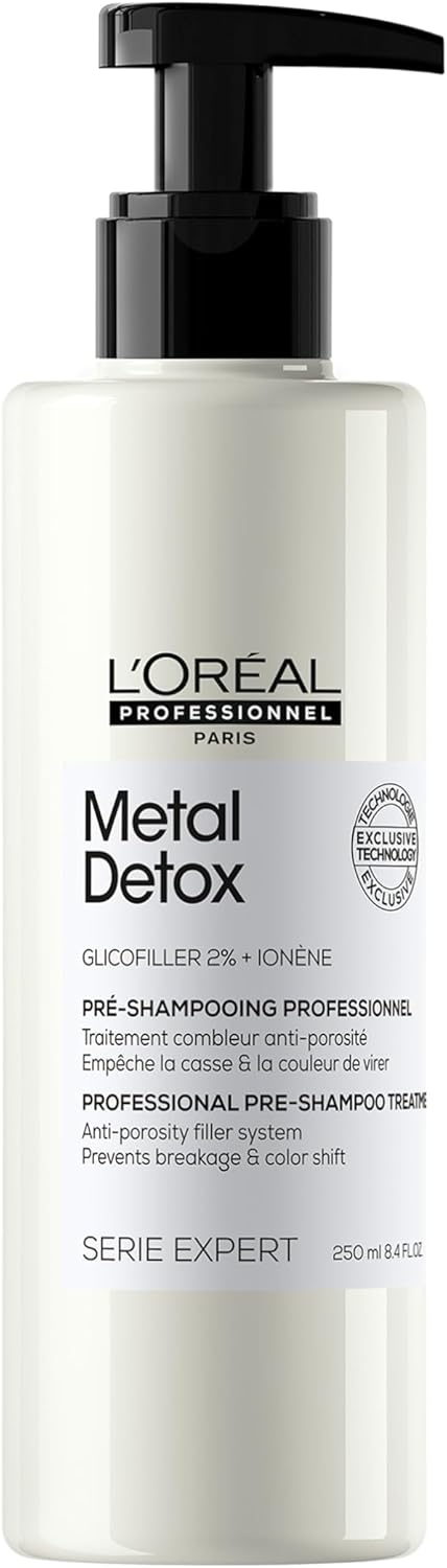 L’Oréal Professionnel Metal Detox Pre-Shampoo Hair Treatment 250Ml, Prevent Breakage & Colour Fade From Hard Water, Prevent Damaged Hair