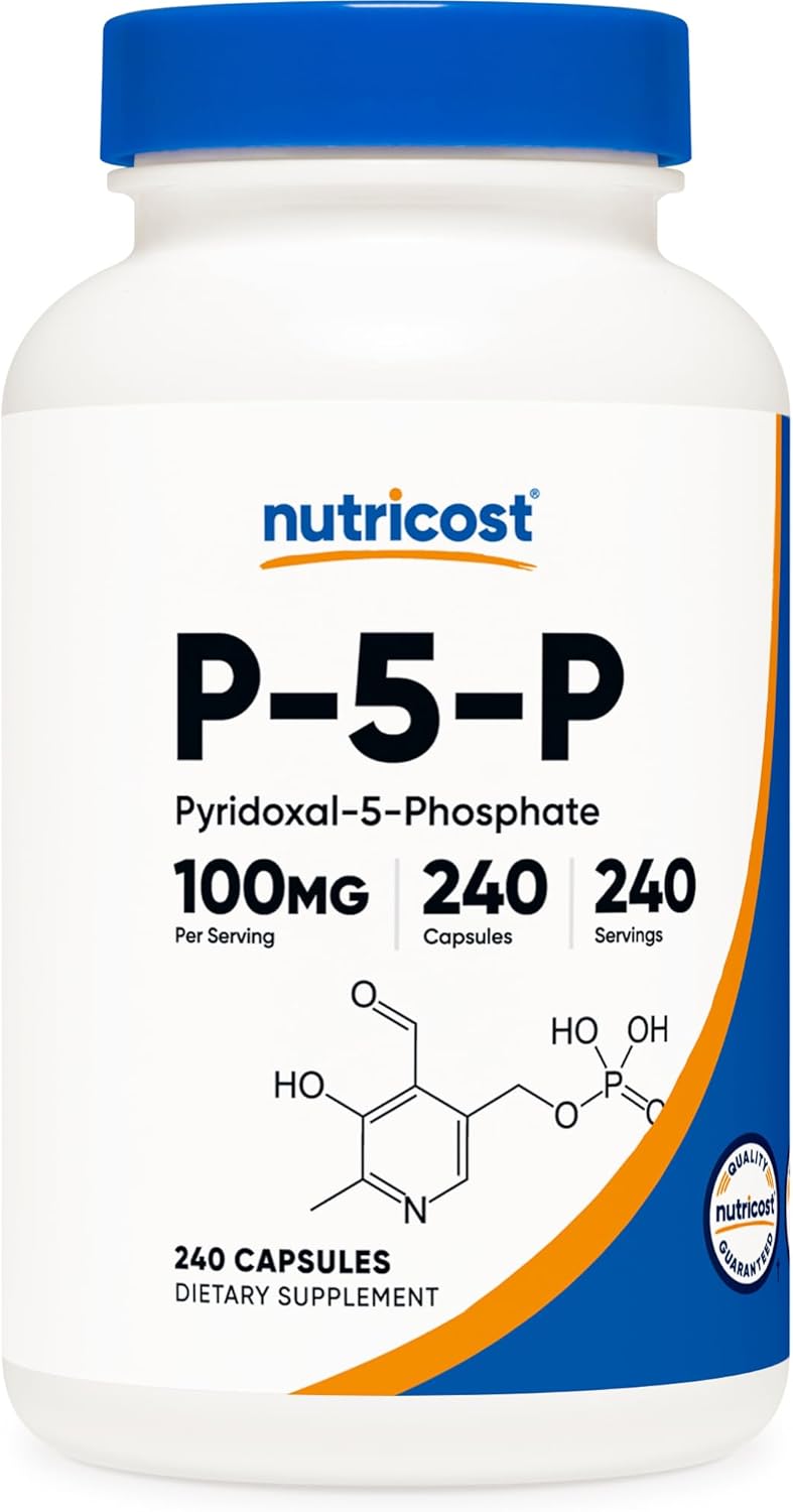 Nutricost P5P Vitamin B6 Supplement 100Mg, 240 Capsules (Pyridoxal-5-Phosphate) - Vegetarian Friendly, Non-Gmo, Gluten Free