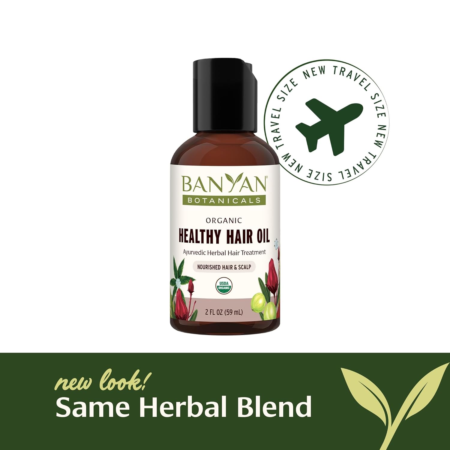 Banyan Botanicals Bhringaraj & Amla Organic Hair Oil - Ayurvedic Scalp & Hair Treatment For Thick, Lustrous Locks - All Hair Types - 2 Oz. - Non-Gmo, Sustainably Sourced : Beauty & Personal Care