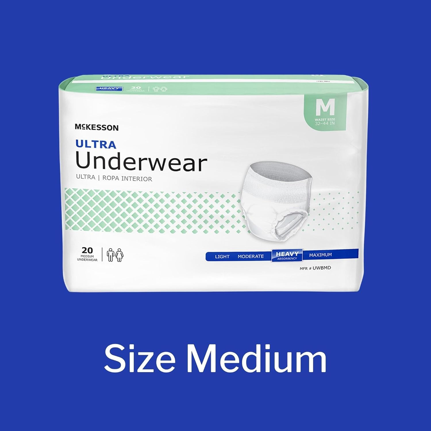 McKesson Ultra Underwear, Incontinence, Heavy Absorbency, Medium, 80 Count : Health & Household