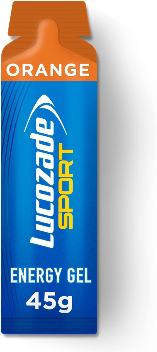 Lucozade Sport Dual-Fuel Energy Gels - Orange 24X45G | Carbohydrate Food Supplement Gel |