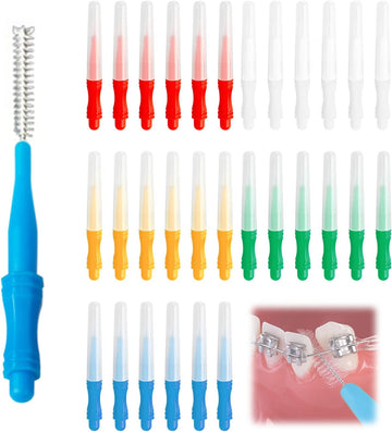 30 Interdental Brushes, Interdental Cleaning Brush, Dental Care, Teeth Cleaning, Interdental Cleaning Brush, Oral Care