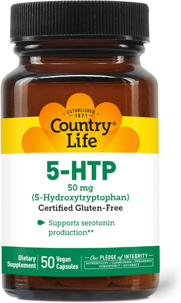 Country Life - 5-HTP L-Tryptophan 50 mg - 50 Capsules