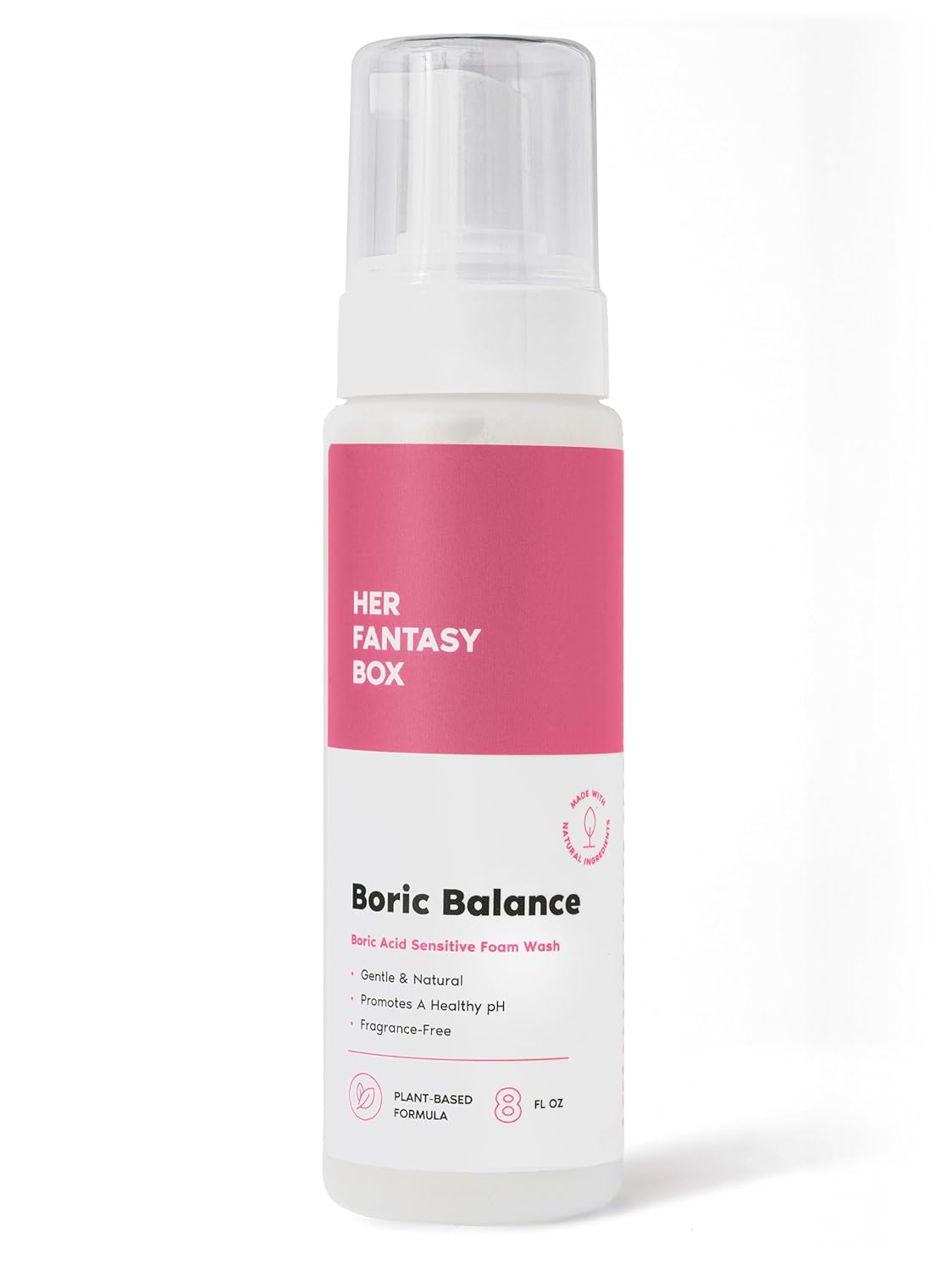 Boric Balance Yoni Foam Wash - Naturally Safe, Ph-Balancing, Gentle Cleansing Formula For Daily Care, Odor Control, And Feminine Hygiene