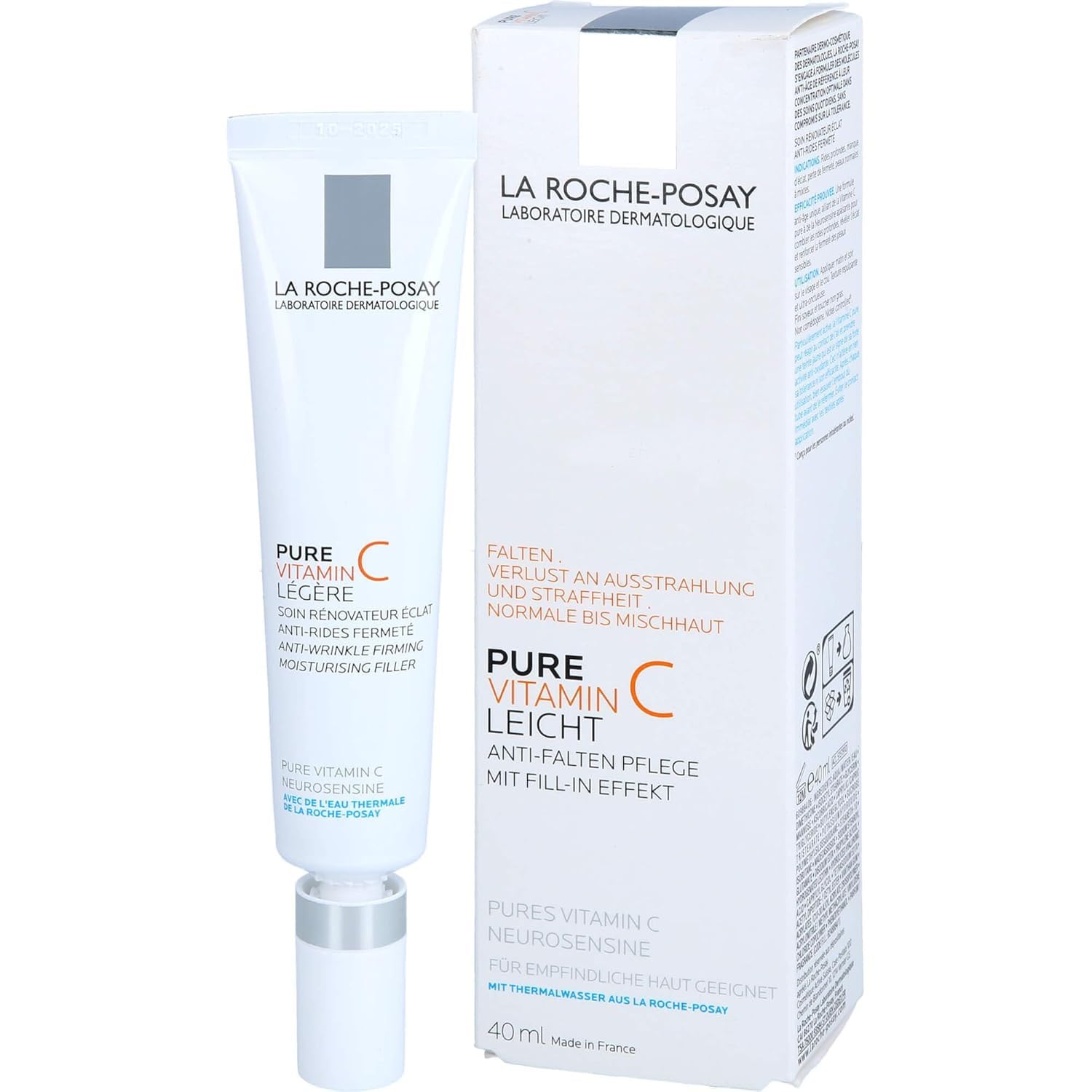 La Roche-Posay Pure Vitamin C Cream Firming ,Moisturizing Filler 1.35 Oz : Beauty & Personal Care