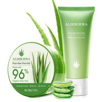 All Purpose Aloe Vera Gels Set - 2 Pieces - Hydrating 200g Aloe Vera Gel and 114g Aloe Vera Gel