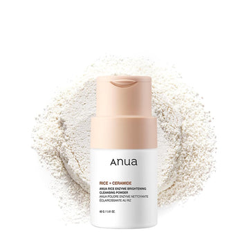 Anua Rice Enzyme Brightening Cleansing Powder, Rice Mask, Ceramide, Gentle Face Wash For Brightening, Radiant Skin, Facial Cleanser For Dry Skin, Korean Skincare, Fragrance Free, 40G/1.41Fl.Oz