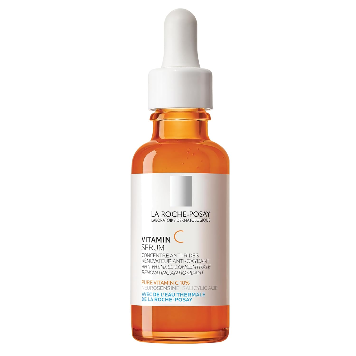 La Roche-Posay Pure Vitamin C Face Serum With Hyaluronic Acid & Salicylic Acid, Anti Aging Face Serum For Wrinkles & Uneven Skin Texture To Visibly Brighten & Smooth. Suitable For Sensitive Skin