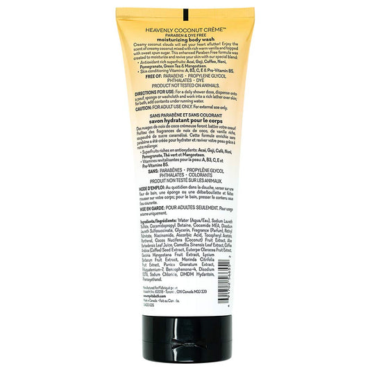 Vitabath Heavenly Coconut Crème Body Wash Moisturizing Bath & Shower Cleanser & Skincare Radiant Detox & Restore Nourishing Body Polish - Cruelty-Free Paraben-Free - 12 Fl Oz